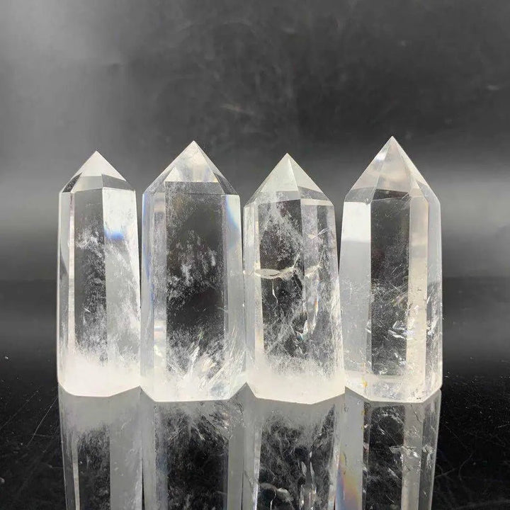Clear Quartz (Sphatik) Hexagon Point Pencil - Manifestation & Clarity Yiwu Shanmei Jane