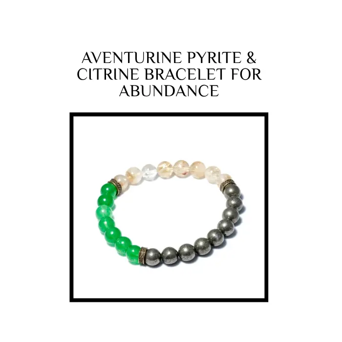 Aventurine, Pyrite & Citrine Bracelet for Abundance - Wealth Magnet  by Raw Spiritual