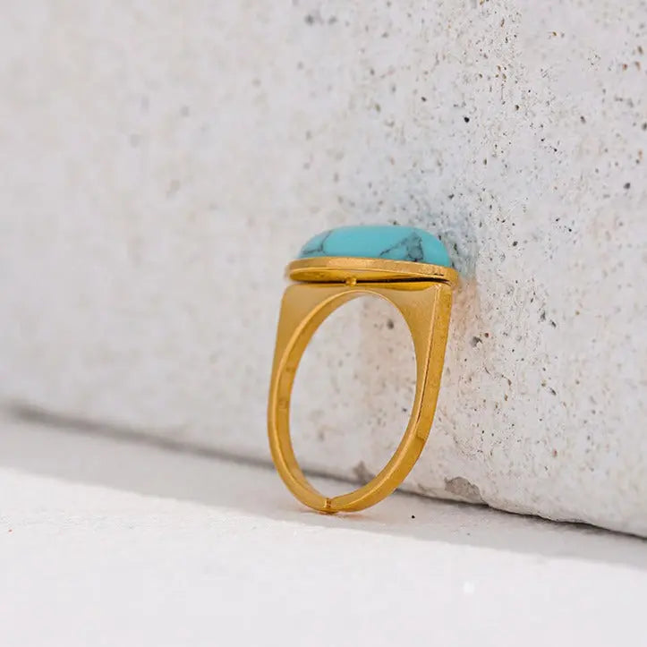 Turquoise Adjustable Ring for Healing & Spiritual Growth Yiwu Jinyou VIMI