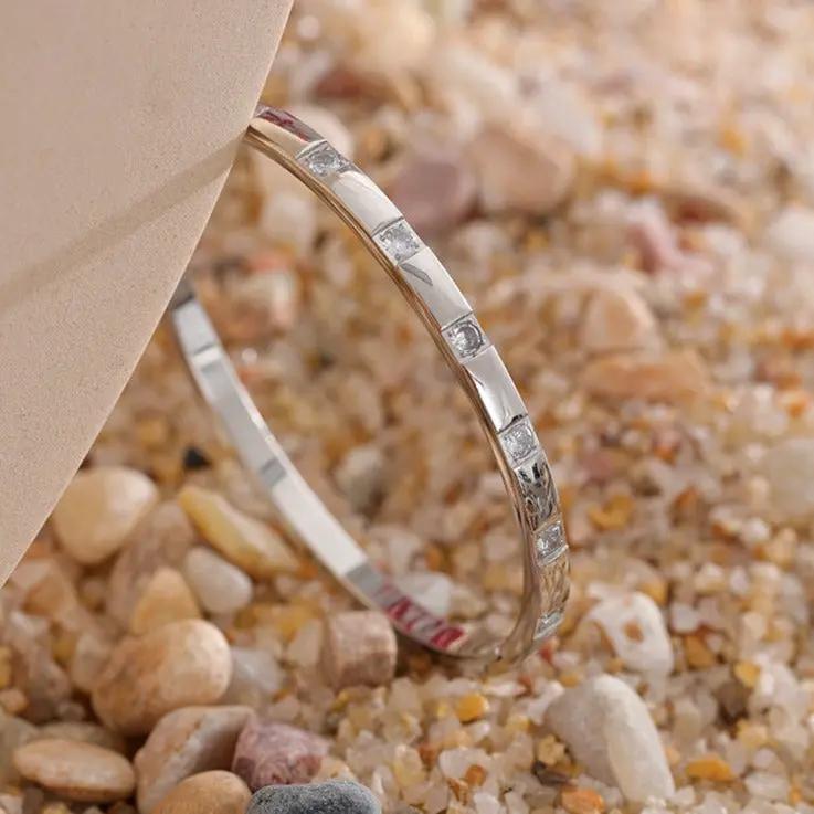 Carrie Zircon Bangle  by Raw Spiritual