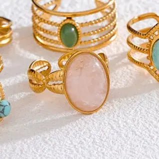 Rose Quartz Ring for Love & Relationships Yiwu Landy Jewelry Summer WU