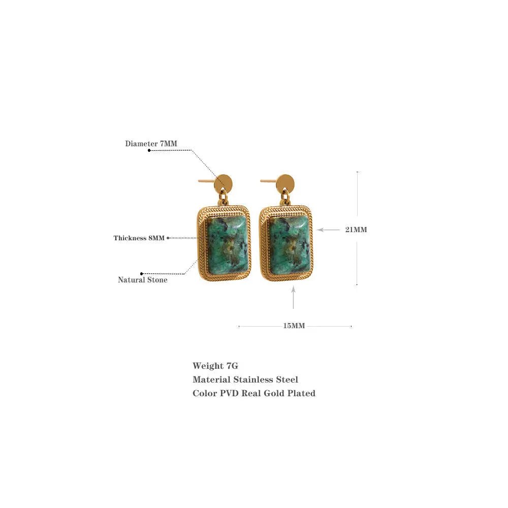 African Turquoise Earrings for Luck & Spiritual Growth Yiwu Landy Jewelry Summer WU