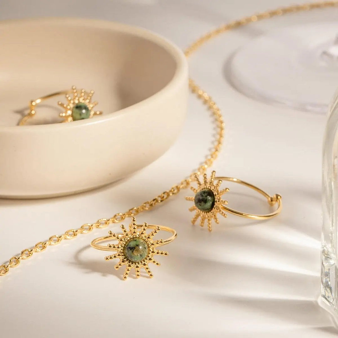 African Turquoise Ring for Protection - Raw Spiritual