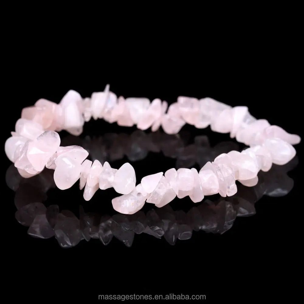 Rose Quartz Chip Bracelet for Love & Relationships Yiwu Shanmei Jane