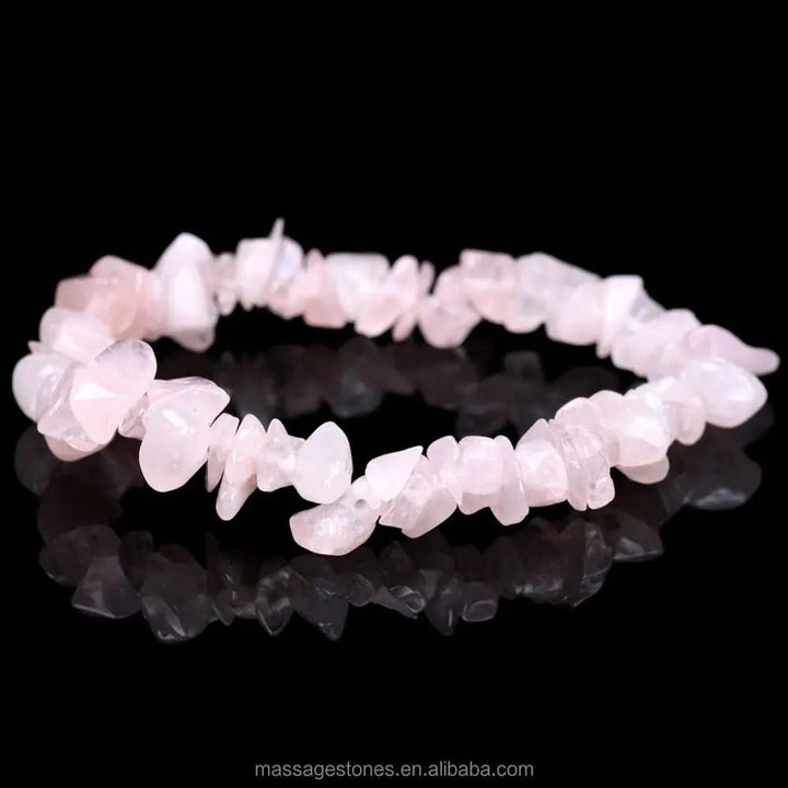 Rose Quartz Chip Bracelet for Love & Relationships Yiwu Shanmei Jane