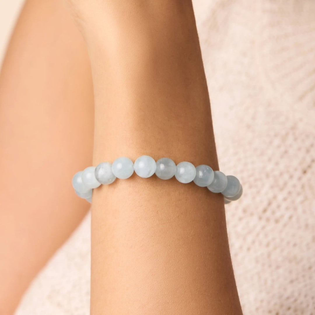 Aquamarine Bracelet for Courage & Communication Yiwu Shanmei Jane