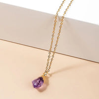 Amethyst Pendant in S925 Chain Yiwu Shanmei Jane