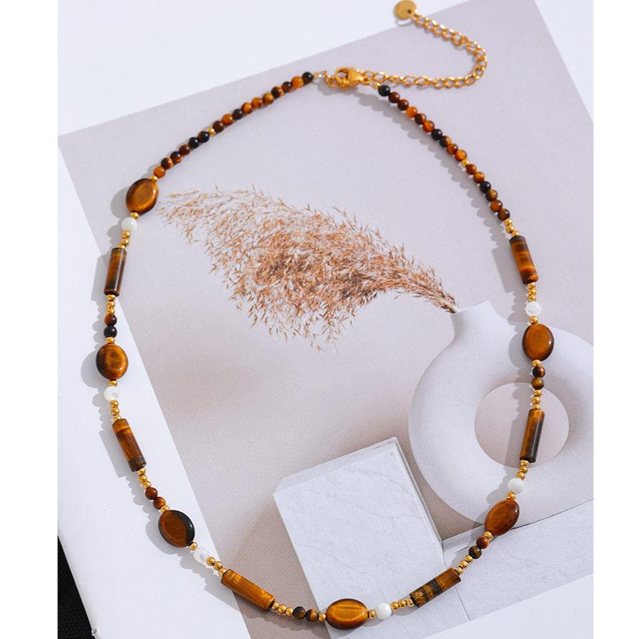Tiger Eye Necklace for Protection & Courage