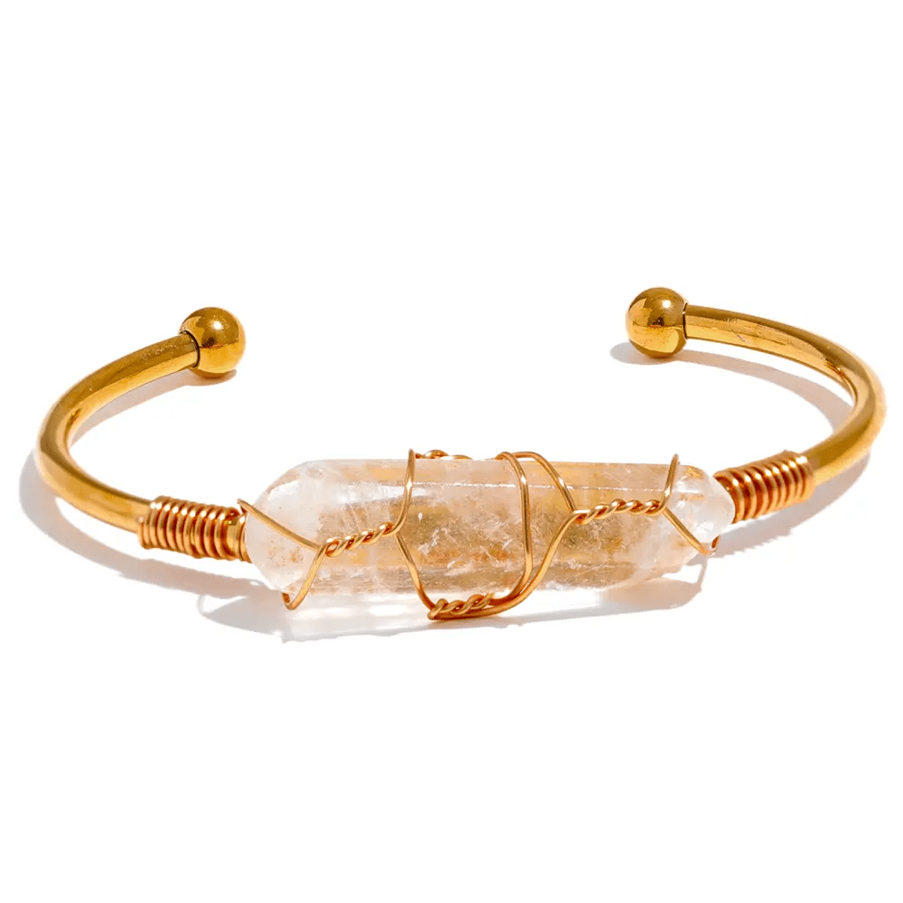 Citrine Cuff Bangle For Wealth & Prosperity Yiwu Shanmei Jane