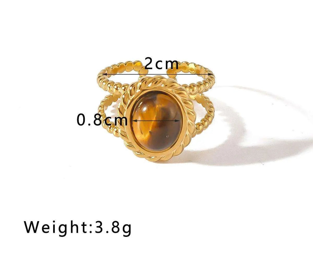 Tiger Eye Ring for Protection & Courage Yiwu Landy Jewelry Summer WU