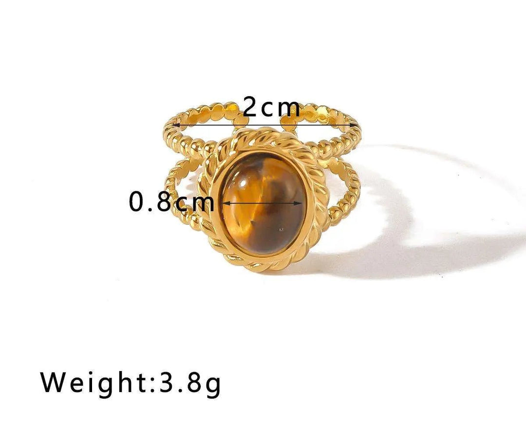 Tiger Eye Ring for Protection & Courage Yiwu Landy Jewelry Summer WU
