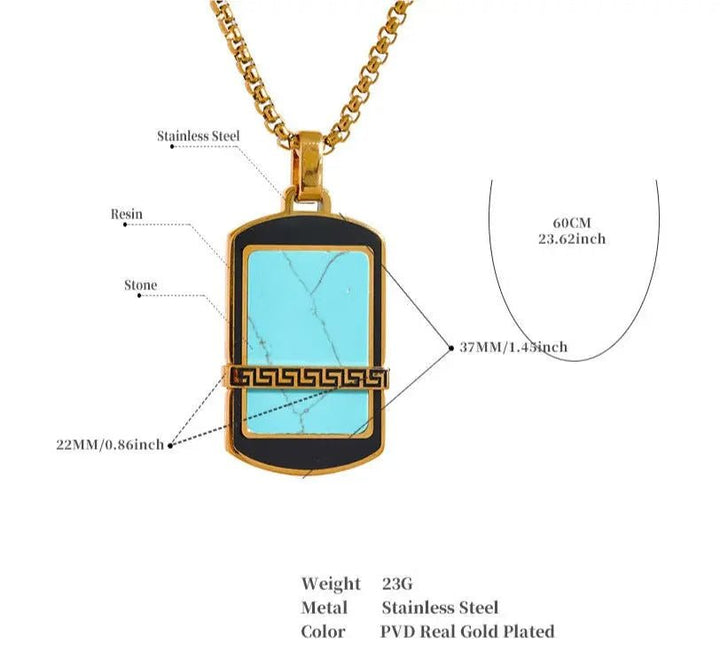 Turquoise Pendant Necklace for Healing & Spiritual Growth Yiwu Jinyou VIMI