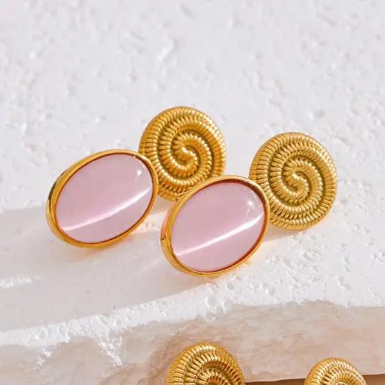 Cat's Eye Earrings for Abundance  by Raw Spiritual