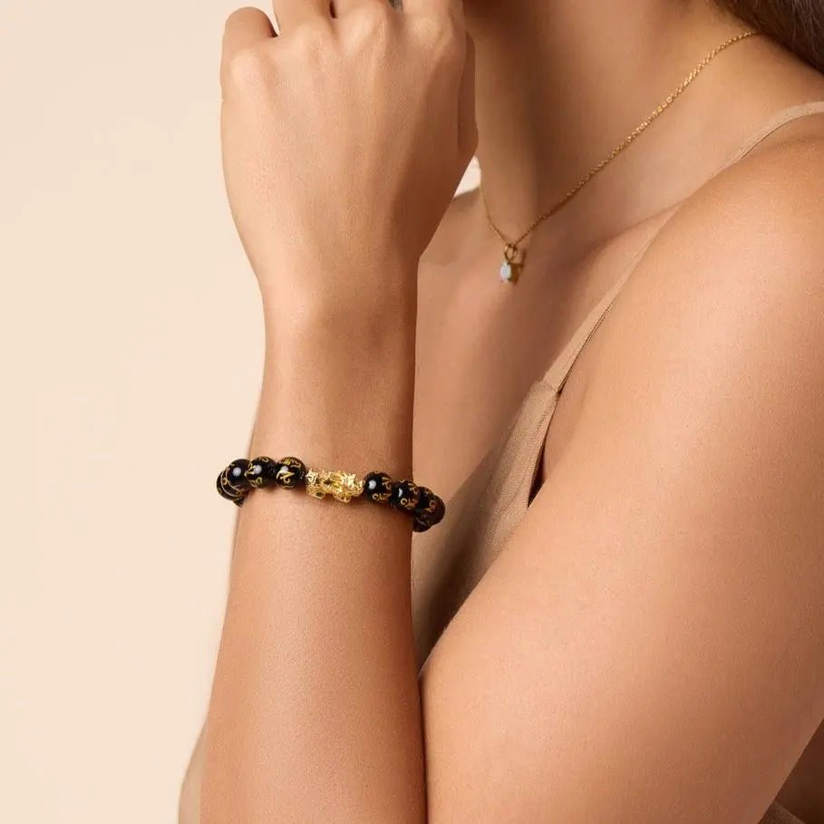 Pixiu (S925 with Gold Plating) Feng Shui Bracelet for Good Luck Yiwu Shanmei Jane