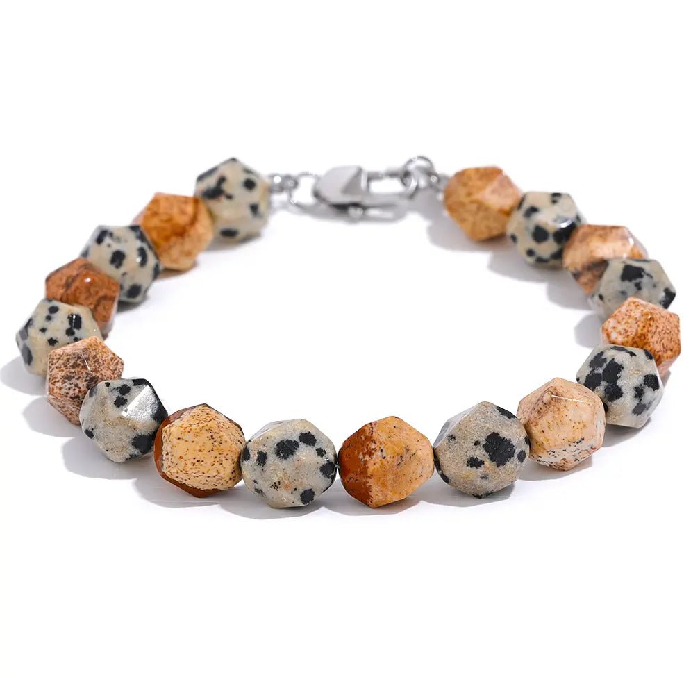 Picture Jasper & Dalmation Jasper Bracelet for Stability & Grounding Yiwu Shanmei Jane
