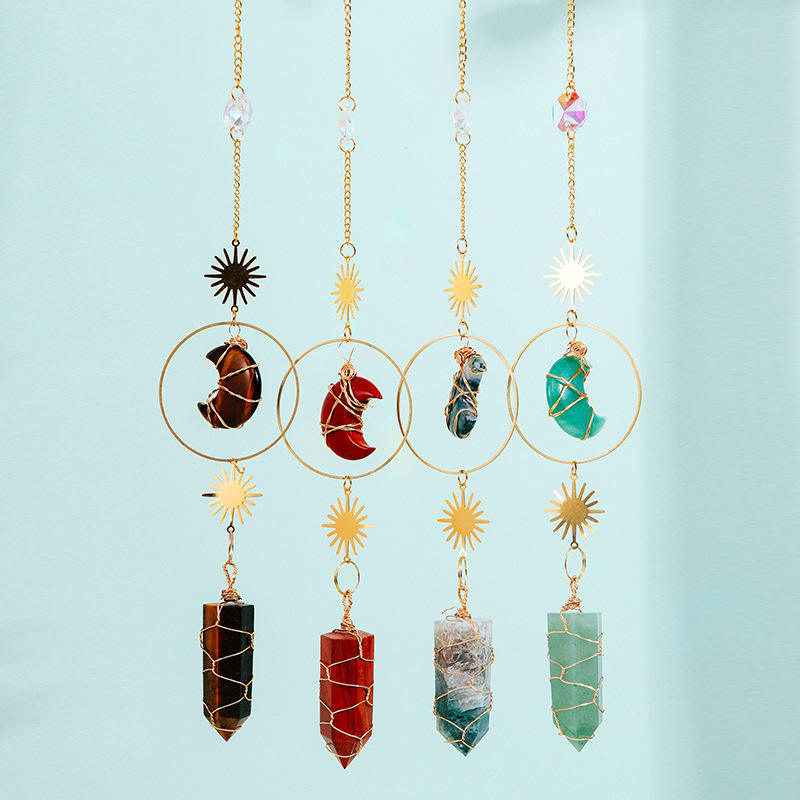 Tiger Eye Sun Catcher Pendulum for Protection & Courage