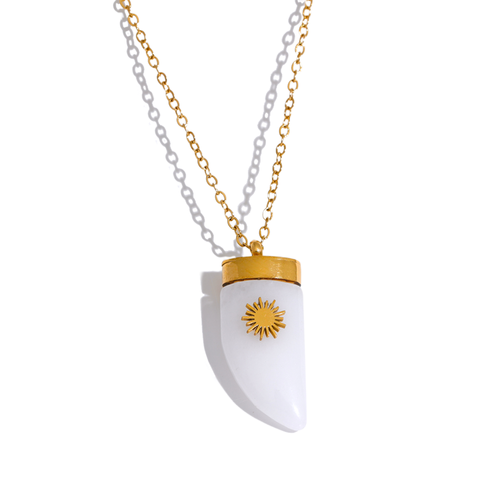 White Agate (Hakik) Necklace for Abundance