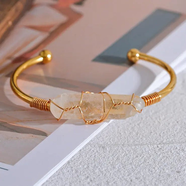 Citrine Cuff Bangle For Wealth & Prosperity Yiwu Shanmei Jane