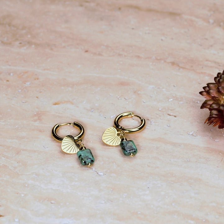 Dalmation Jasper Earrings in Stainless Steel for Protection & Confidence Yiwu Shanmei Jane