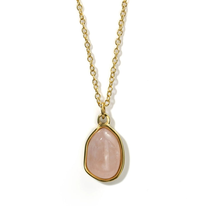 Rose Quartz Pendant Necklace for Love & Relationships Yiwu Shanmei Jane