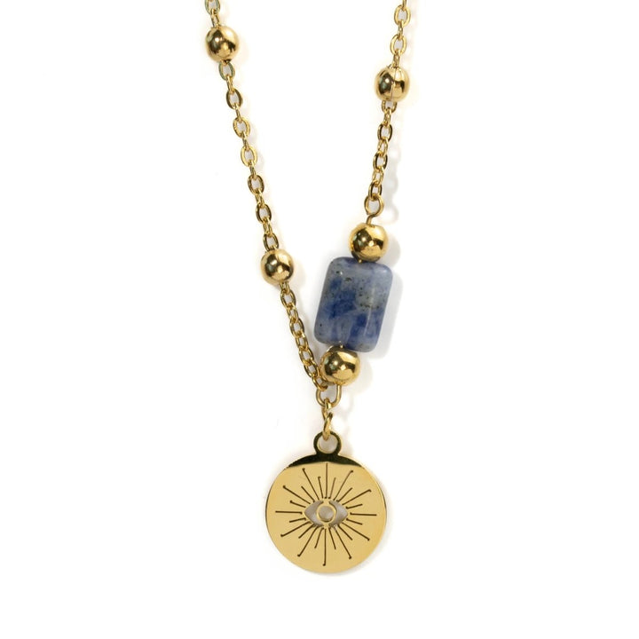Lapis Lazuli Evil Eye Necklace for Wisdom & Protection Yiwu Shanmei Jane