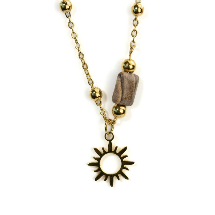 Picture Jasper Necklace for Stability & Grounding Yiwu Shanmei Jane