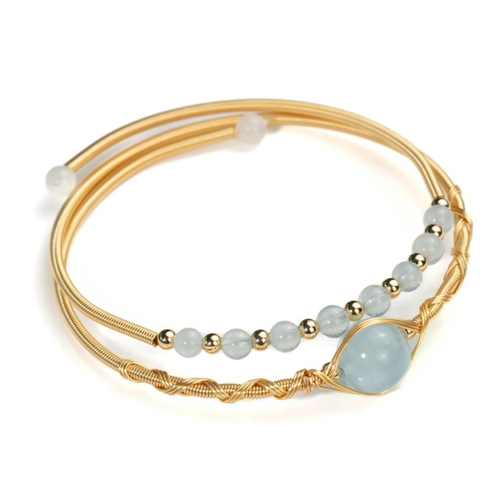 Aquamarine bangle Yiwu Shanmei Jane
