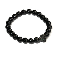 Shungite Bracelet with Leopard Charm for Neutralization & Detox Yiwu Shanmei Jane
