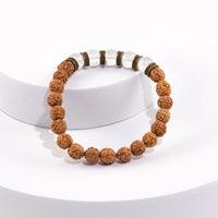 Rudraksha and Clear Quartz (Sphatik) bracelet for Clarity & Protection Om Rudraksha Haridwar