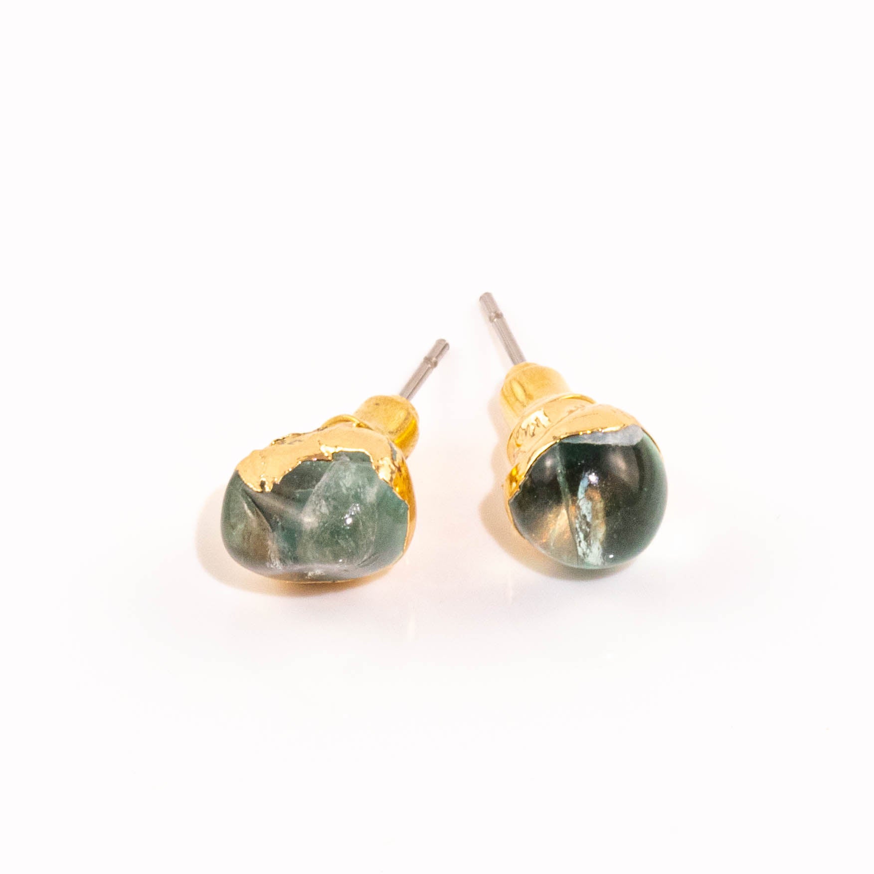 Flourite Earrings in Stainless Steel for Focus & Decision Making