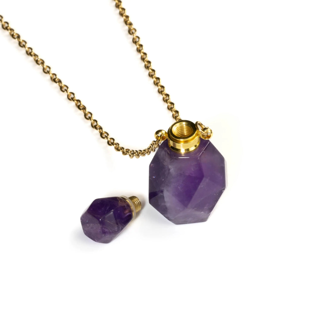 Amethyst Perfume Bottle Necklace Yiwu Shanmei Jane