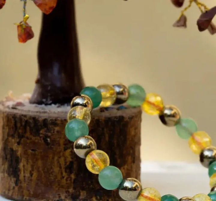 Aventurine, Pyrite & Citrine Bracelet for Abundance - Money Magnet Yiwu Shanmei Jane