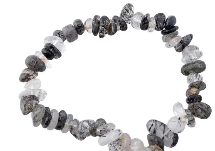 Rutilated Quartz Chip Bracelet for Spiritual Growth & Protection Yiwu Shanmei Jane