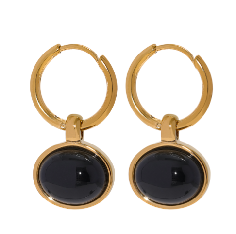 Black Obsidian Earrings for Growth & Protection
