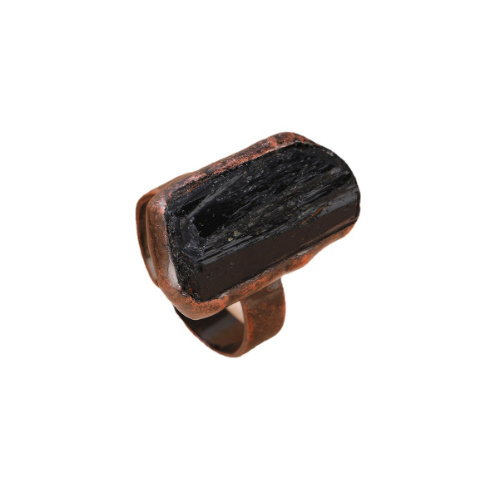 Black Tourmaline Ring for Protection