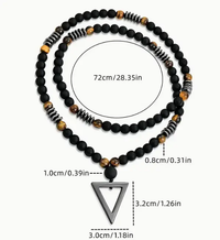 Tiger Eye, Black Agate & Hematite - Triple Protection Necklace  by Raw Spiritual