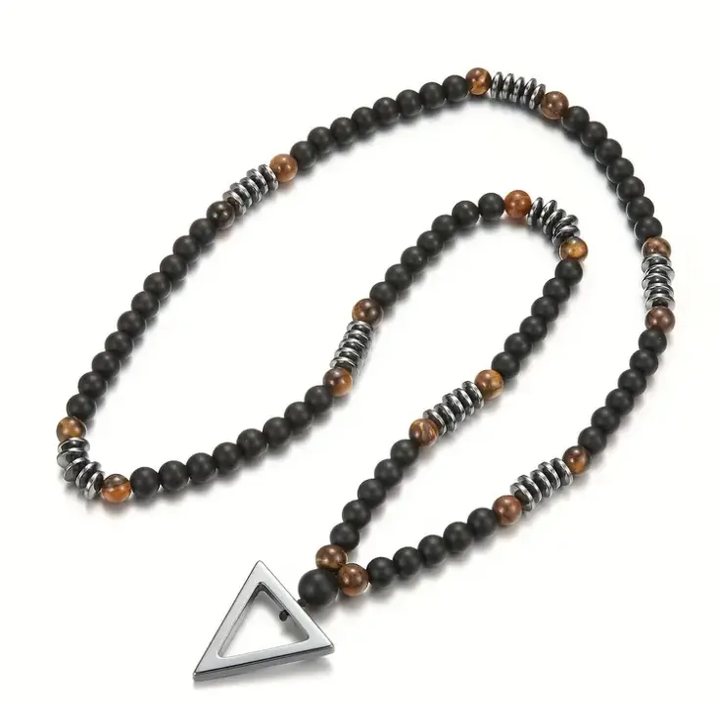 Tiger Eye, Black Agate & Hematite - Triple Protection Necklace  by Raw Spiritual