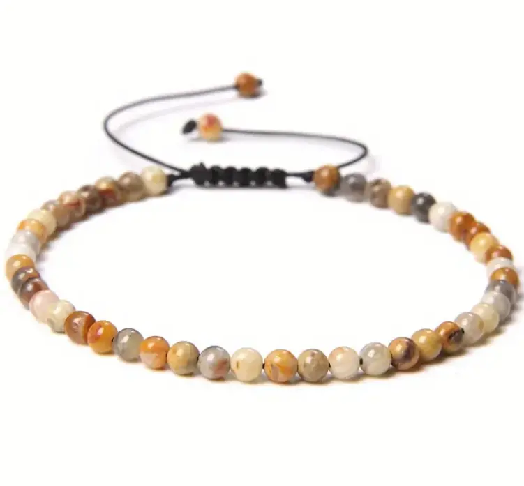 Crazy Agate (Hakik) Bracelet for Grounding & Stability  by Raw Spiritual