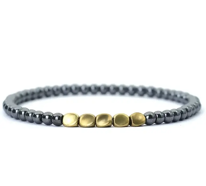 Hematite & Copper Bracelet for Grounding & Luck - Raw Spiritual UAE