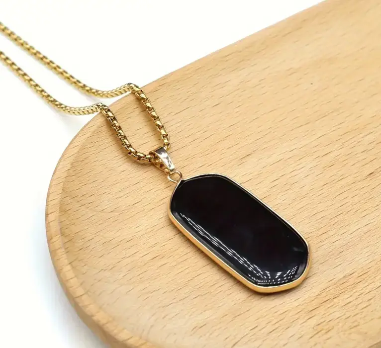 Black Obsidian Pendant Self Growth & Protection  by Raw Spiritual
