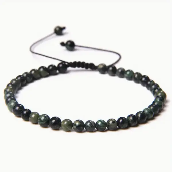 Green Kambaba Jasper Thread Bracelet for Healing & Stability  by Raw Spiritual