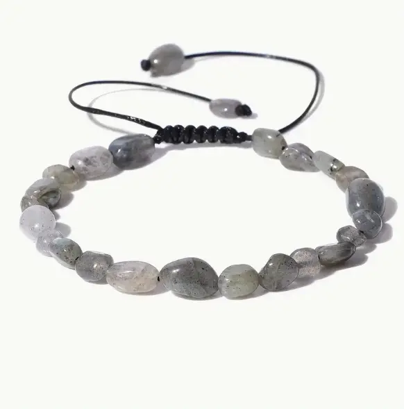 Moonstone Tumbled Stone Bracelet for Growth & Balance  by Raw Spiritual