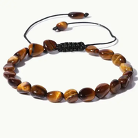 Tiger Eye Tumbled Stone Bracelet for Courage  by Raw Spiritual