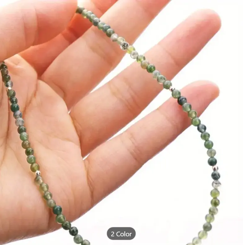 Green Agate Necklace for Growth & Prosperity  by Raw Spiritual