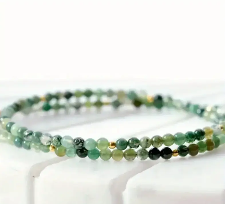 Green Agate Necklace for Growth & Prosperity  by Raw Spiritual