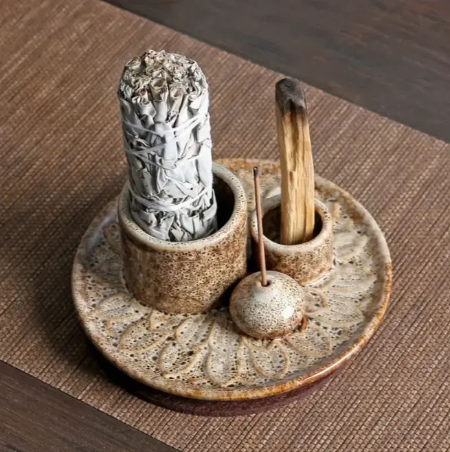 Incense Burner in Leopard Design  by Raw Spiritual