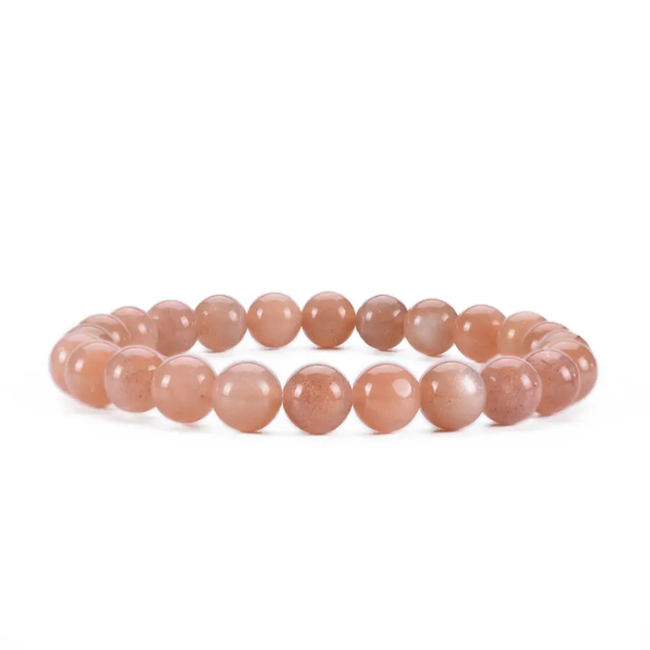 Peach Moonstone Bracelet for Serendipity & Clairvoyance  by Raw Spiritual