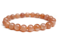Peach Moonstone Bracelet for Serendipity & Clairvoyance  by Raw Spiritual
