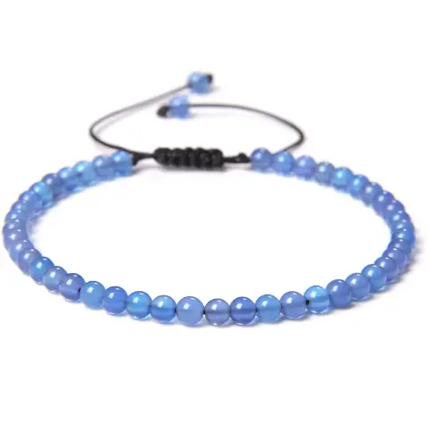 Blue Agate (Hakik) Bracelet for Abundance  by Raw Spiritual