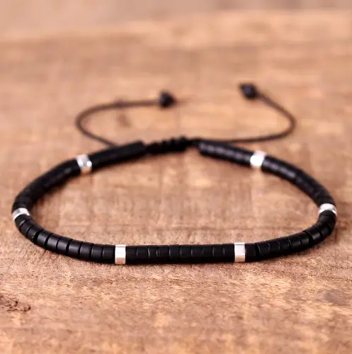 Black Obsidian Braided Bracelet for Protection  by Raw Spiritual